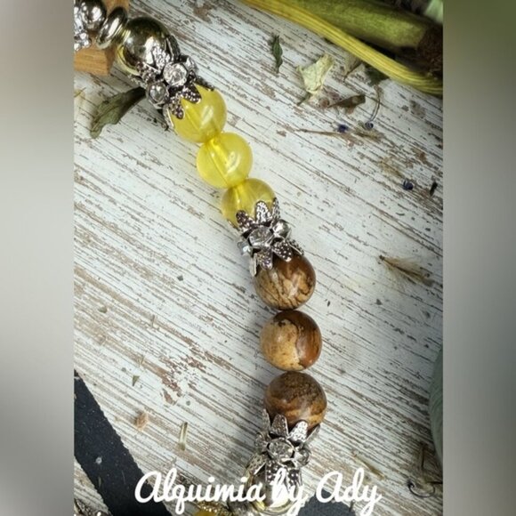 Alquimia Yellow and Brown Bracelet - Picture 3 of 3